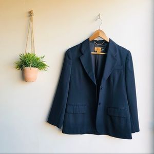 CLASSIQUES ENTIER Petites Blue Wool Blazer